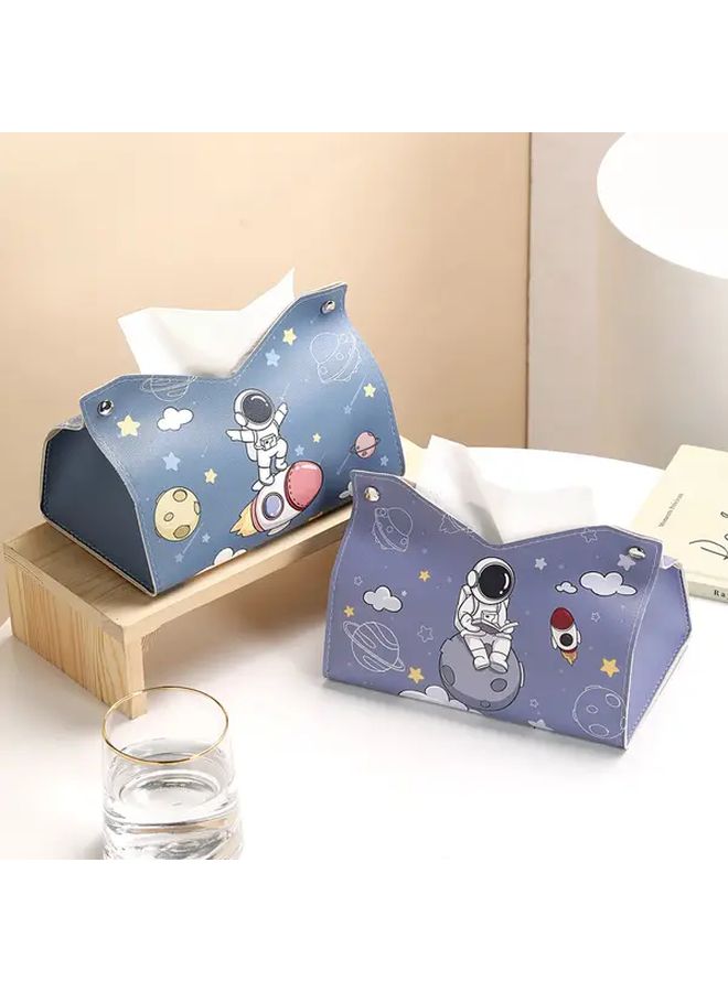 Light Blue Astronaut Tissue Box Holder Space Theme Decor For Home And Restaurant - Image 2